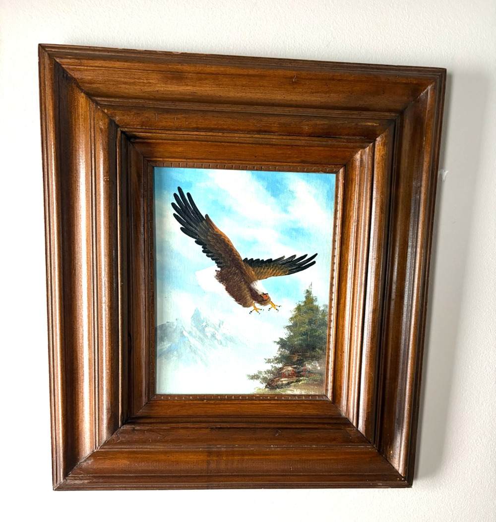 Vintage Eagle Print 18T x 16W Sign by W Amadio